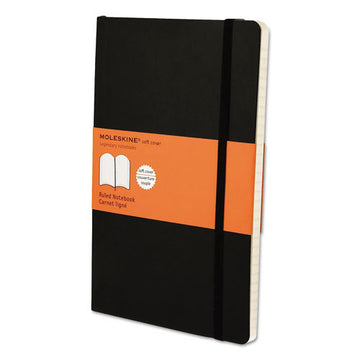Moleskine® Classic Softcover Notebook, 1 Subject, Narrow Rule, Black Cover, 8.25 X 5, 192 Sheets freeshipping - TVN Wholesale